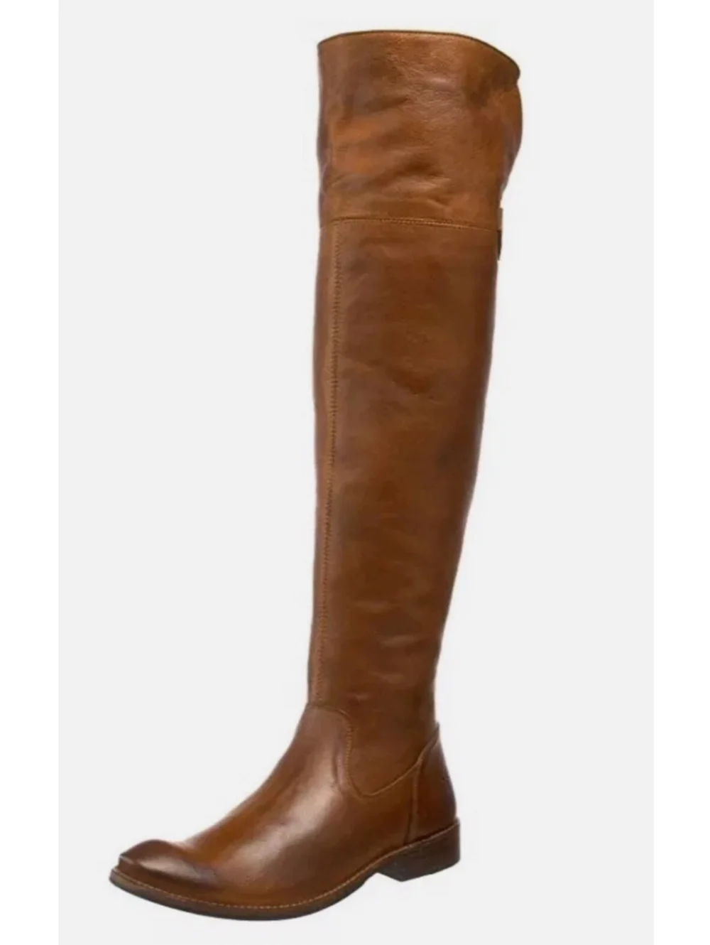 Frye Shirley Over The Knees Boots Size 7.5 Brown Leather Thigh High Fold Over - Picture 2 of 16